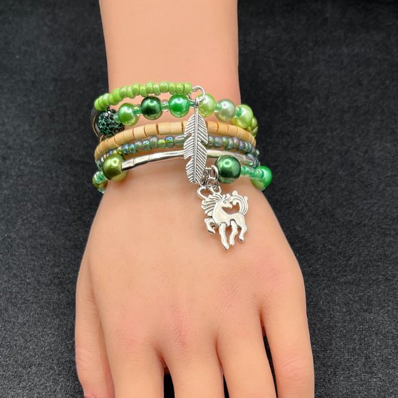Boho Beaded Charm Wrap Bracelet For Women - Picture 1 of 6